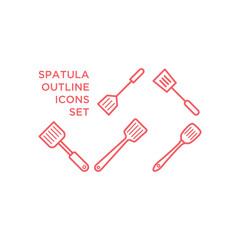 Spatula icons set vector logo template design illustration.