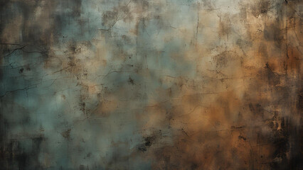 A distressed texture background featuring a blend of earth tones such as brown, beige, and blue-gray, along with vertical streaking, creating a grungy and weathered effect