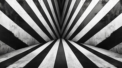 Dynamic striped pattern creating a striking depth.