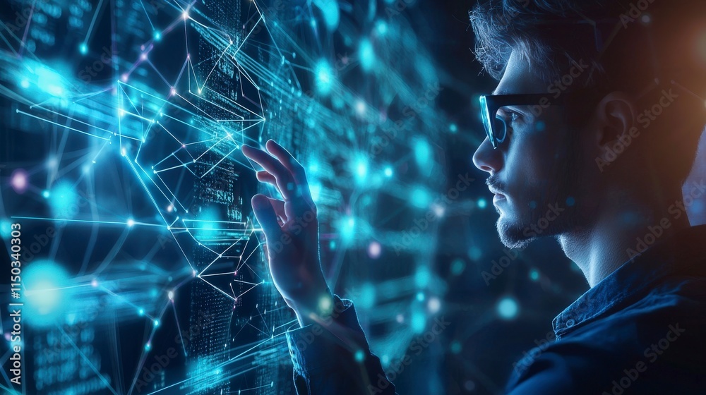 Poster Outsourcing efficiency in technology digital innovation virtual workspace futuristic environment user perspective