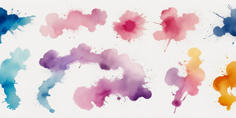 splattered, shape, bright, decoration, watercolor painting, background, painting - activity, watercolor paints, brush, paintbrush, splashing, spray, textured, art, illustration, blue, vector, ink, pai