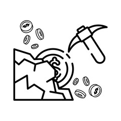 Made in uk Mining for Digital Fortune: A Visual Metaphor for Cryptocurrency Mining