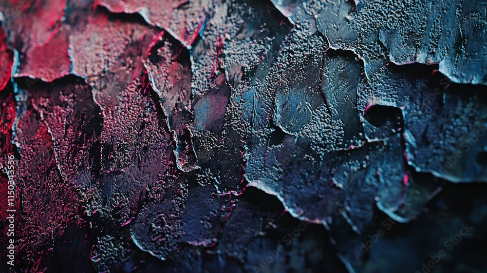 Poster vivid abstract art of textured canvas with ripples and cracks studio digital artwork artistic enviro