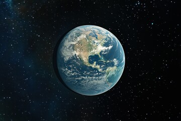 Obraz premium Stunning View of Earth from Space with Vast Ocean