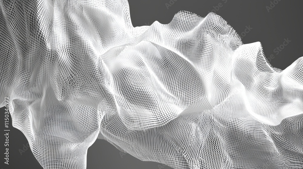 Aufkleber ethereal fabriclike surface quivering with invisible energy studio abstract art minimalist aesthetic