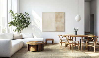 Modern interior design with furniture