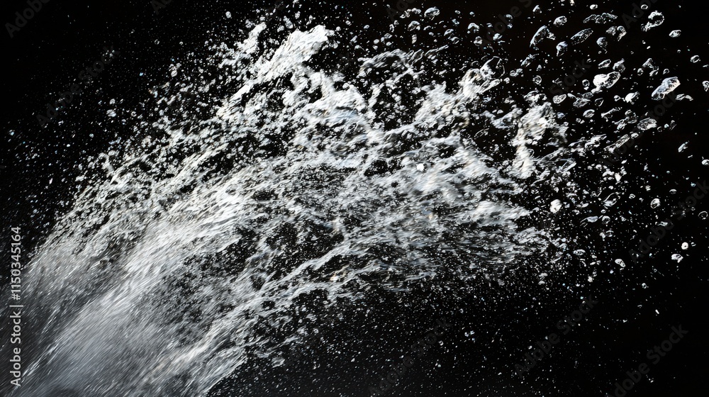 Poster dynamic water splashing action studio setting high-speed photography dramatic atmosphere close-up vi