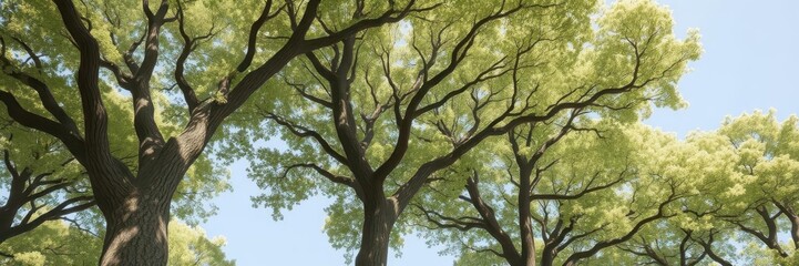 Trees' crowns avoid touching, creating gaps between their canopies, canopy spacing, environment, ecology
