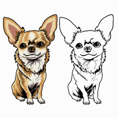 cute chihuahua vector design