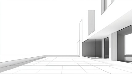 Obraz premium Modern architecture with minimalistic design.