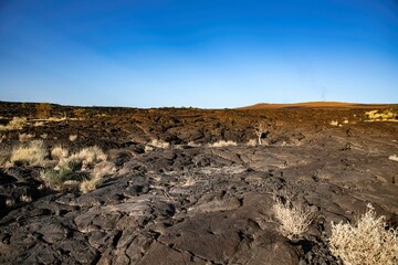 volcanic landscape in the Volcano area of the Afar region in Ethiopia