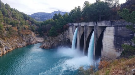 Fototapeta premium waterfall in the mountains