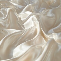 Obraz premium A close up shot of a white satin fabric