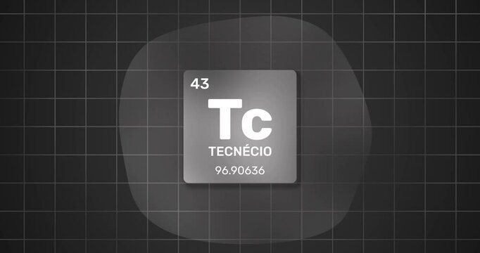 chemical element Periodic Table Tecn&eacute;cio Technetium background in portuguese