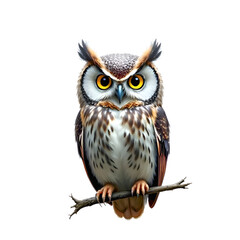 Fototapeta premium Owl on a white background