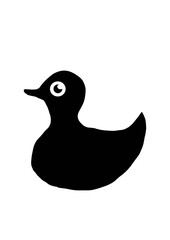 silhouette of a duck