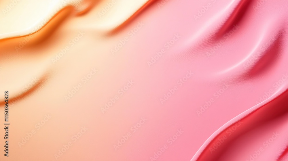 Aufkleber Soft Abstract Waves in Warm Colors Flowing Across a Gradient Background