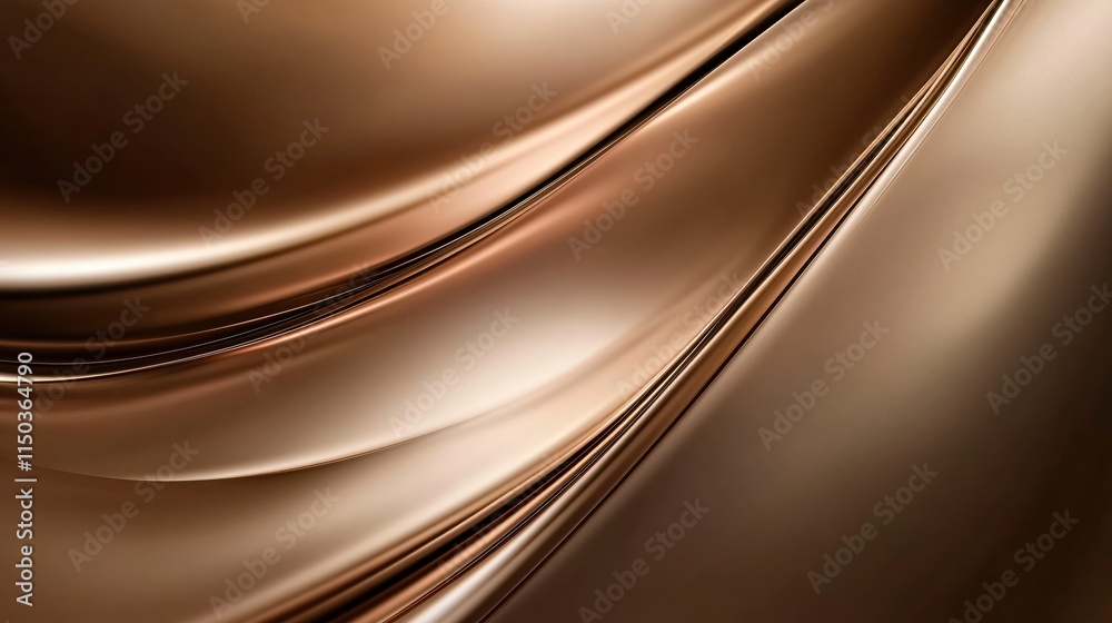 Aufkleber elegant smooth bronze waves abstract background for modern design projects