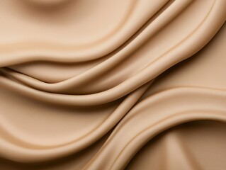 Elegant and Smooth Fabric Texture with Graceful Waves in Soft Beige Tones