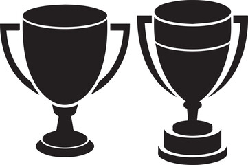 Trophy silhouettes for awards and achievements