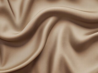 Fototapeta premium Soft Beige Fabric Texture with Elegant Drapery and Smooth Surface for Design Projects