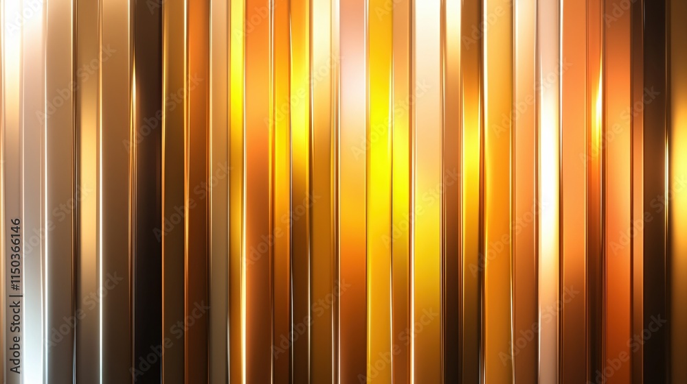Poster Abstract Metallic Lines with Gold and Warm Tones for Background Use