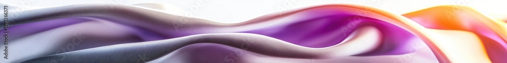 Poster colorful flowing fabric waves in soft light and smooth texture