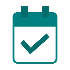 calendar icon with checkmark. done icon vector illustration.