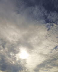 Illuminated Clouds Under a Bright Sky