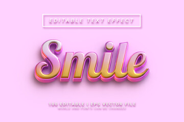 Smile Editable Text Effect
