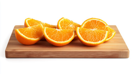"Bright slices of citrus fruits, including oranges, lemons, and grapefruits, arranged neatly on a wooden cutting board, set against a grey background, highlighting the vibrant colors and fresh, juicy 