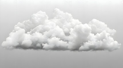 A Single Large Cumulus Cloud Formation In A Gray Sky
