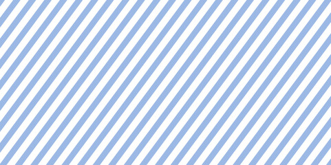 Abstract Seamless diagonal striped pattern with blue and white stripes. Vector illustration.