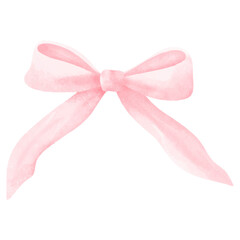 Watercolor Pink Rose in Square Glass Jar with Ribbon