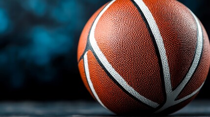 Obraz premium A close up of a basketball on a table