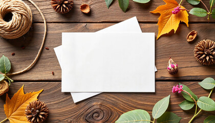 Bridal Shower Invitation Mockup with Dried Flowers and Lace on Pastel Background