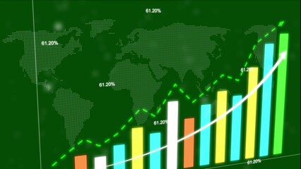 3d Professional business success graph illustrations.