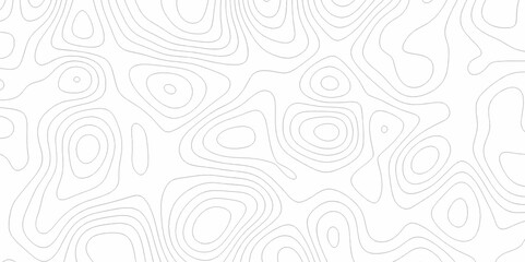 White topography topology vector white background fresh contour map texture. white seamless pattern Abstract background with a wave Topography and geography map grid abstract backdrop.