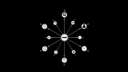 Social media, internet communication connection concept illustrations. Teamwork, network and community concept.