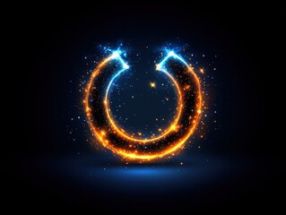 Glowing Power Symbol in Vibrant Colors