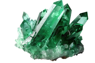 Emerald Crystal PNG Isolated on Transparent Background