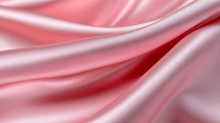 A close up shot of a pink satin fabric
