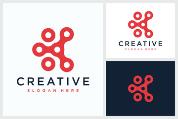 Chain and technology vector logo concept, Realistic technology chain links. Chain and technology line pattern. Chain and technology symbol. Vector