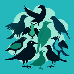 birds on a branch