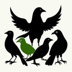 birds on a branch