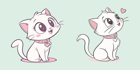 A cute cat vector is a playful, digital illustration of a cat, featuring simple, clean lines and bright, appealing colors, perfect for designs like logos, stickers, or animations.