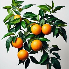 '' oranges on branch.''