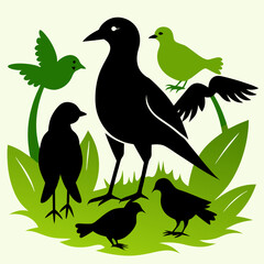 birds on a branch