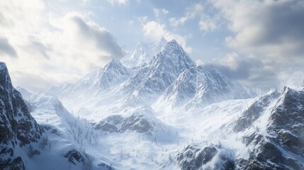 Fototapeta premium snow covered mountains