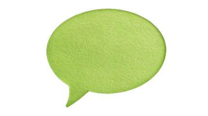 Green speech bubble, transparent background